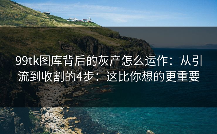99tk图库背后的灰产怎么运作：从引流到收割的4步：这比你想的更重要